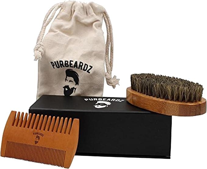 Case of 20 – Beard Grooming Kits – CivicCare Supply Co. – Bulk Supply for Correctional Facilities, Reentry Programs – Brush + Comb + Travel Bag