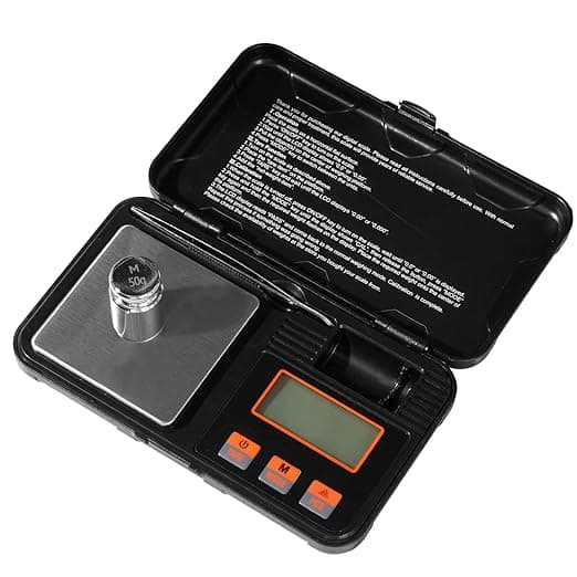 Generic Professional Digital Pocket Scale, 500g x 0.01g, 6 Units Conversion Mini Scale with LCD Display, Tare Function for Food, Jewelry, Medicine (Battery Included), Black