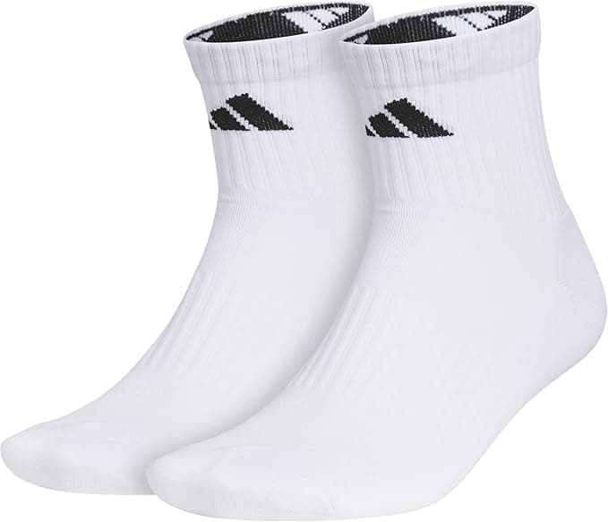 adidas Pure Training High Quarter Sports Performance Socks (2-Pair)