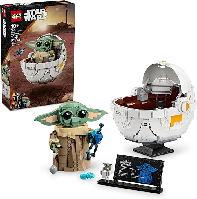 LEGO Star Wars Grogu with Hover Pram Building Toy Set - Star Wars Toy for Kids, Boys &amp; Girls, Ages 10+ - Gift Idea for Birthday - 75403