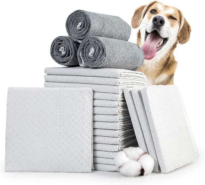 Black Charcoal Dog Pet Puppy Pads 17.7&quot; x 23.6 &quot; Puppy Potty Training Pads Quick-Dry That Thicker Absorb Urine Instantly Quality Puppy Pee Pads, 10 Count Suitable for Small and Medium Breeds