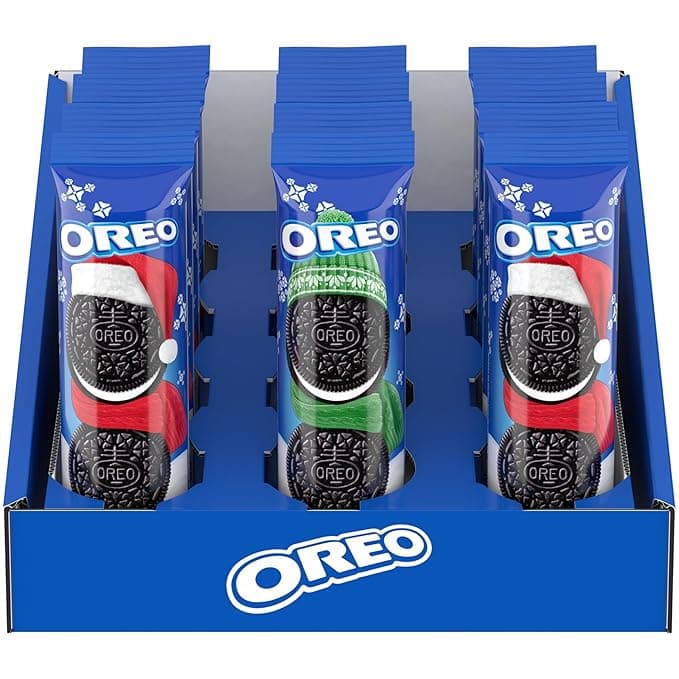 OREO Chocolate Sandwich Cookies, Holiday Cookies, 12 - 4 oz Stocking Stuffer Packs