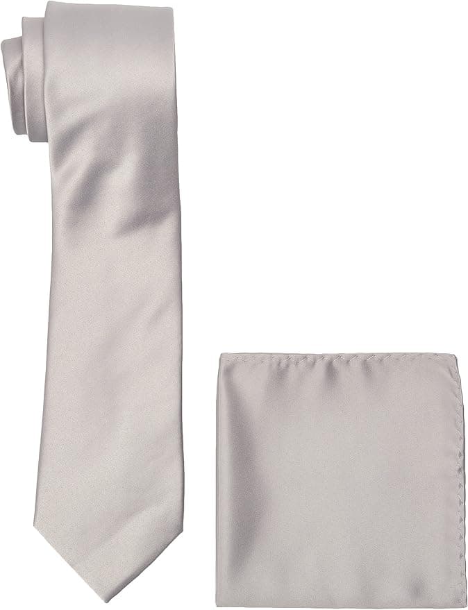 Stacy Adams Men&#x27;s Satin solid Tie Set
